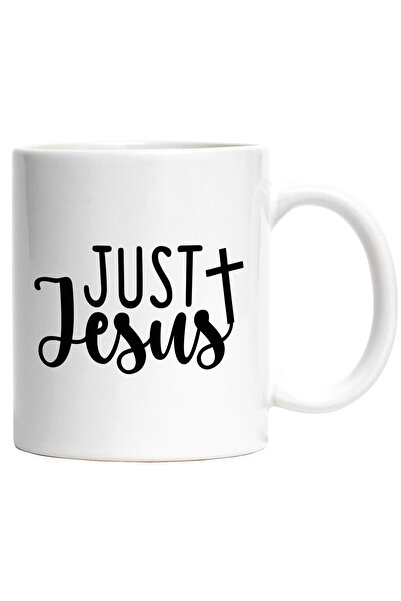 StoryGift Romania Cana cu o cruce si textul in limba engleza "Just Jesus" - d...