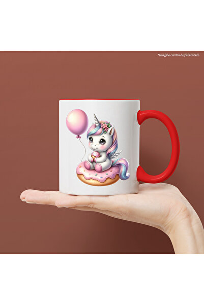 StoryGift Romania Cana cu un unicorn micut care sta pe o gogoasa, ilustratie,...