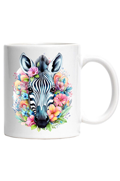 StoryGift Romania Cana cu o zebra serioasa | ilustratie | flori | natura | ju...