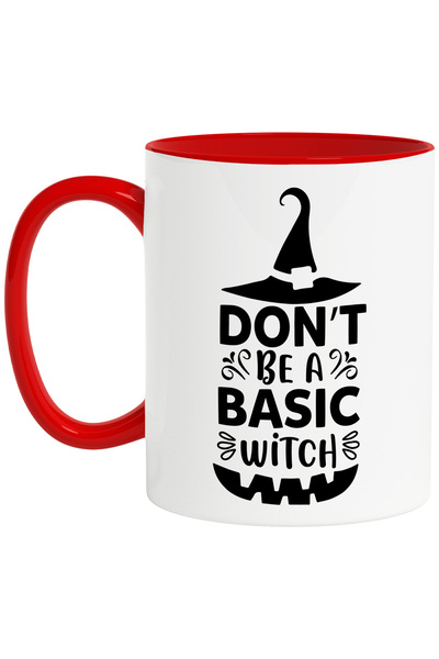StoryGift Romania Cana cu palarie de vrajitoare cu mesajul "Don't be a basic ...
