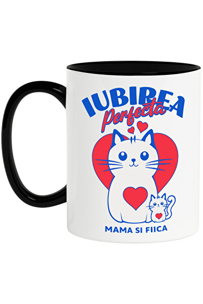 StoryGift Romania Cana cu Pisica Mama Si Pui Text Iubirea Perfecta Mama Si Fi...