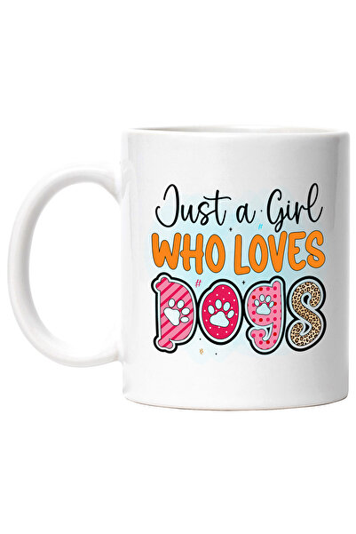 StoryGift Romania Cana cu mesajul "Just a Girl who Loves Dogs", caine, animal...