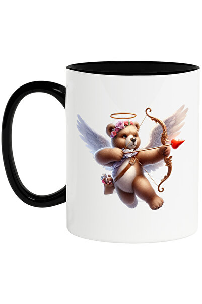 StoryGift Romania Cana cu un ursulet Cupidon, ilustratie, trage cu arcul, sag...