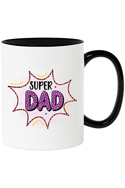 StoryGift Romania Cana cu mesajul "Super dad", tata, ilustratie, tatic, funda...
