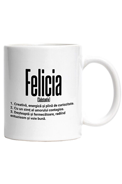 StoryGift Romania Cana Cu Numele Felicia, si Mesaj Motivational, Creativa, De...