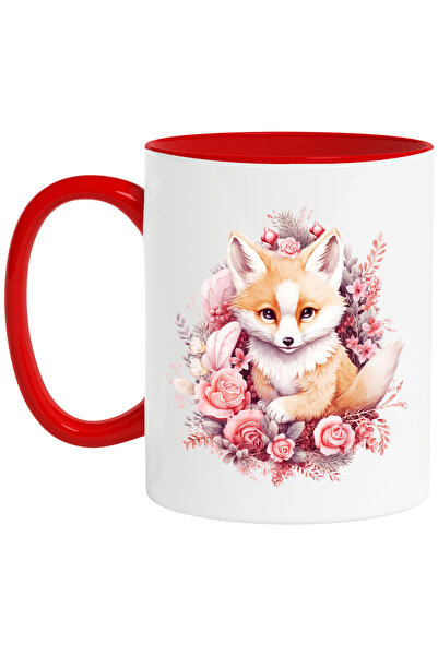 StoryGift Romania Cana cu o vulpe inconjurata cu flori | ilustratie | plante ...