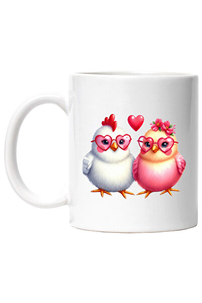 StoryGift Romania Cana cu 2 puisori de gaina, ilustratie, ochelari in forma d...