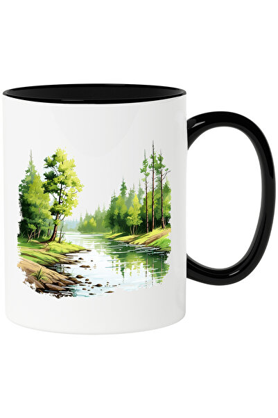 StoryGift Romania Cana cu un peisaj din natura | ilustratie | padure | forest...