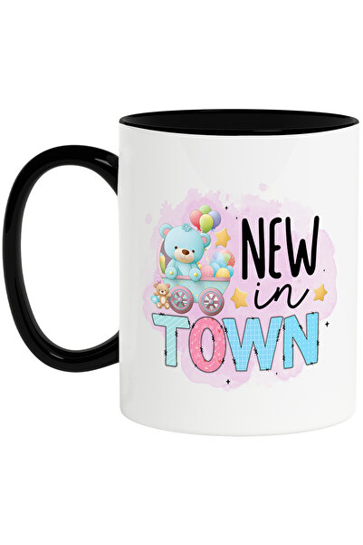 StoryGift Romania Cana cu mesajul "New in town", ilustratie, pentru copii, no...