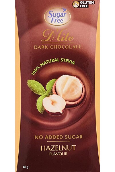 SUGAR FREE D'LITE لوح شوكولاتة بالبندق 80 جرام