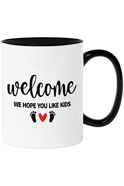 StoryGift Romania Cana Cu Text in Engleza Welcome, We Hope You Like Kids, Cop...