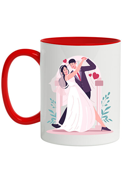 StoryGift Romania Dancing Mug, Groom, Bride, Wedding, Love, Multicolor 330 ml...