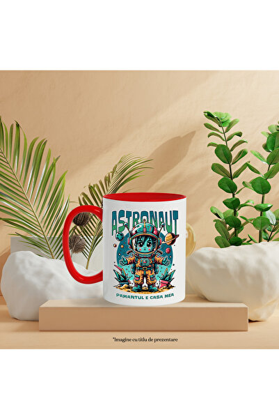 StoryGift Romania Astronaut mug earth is my home child pollution planet Earth, 330ml, Ceramic c, Cu, STG.