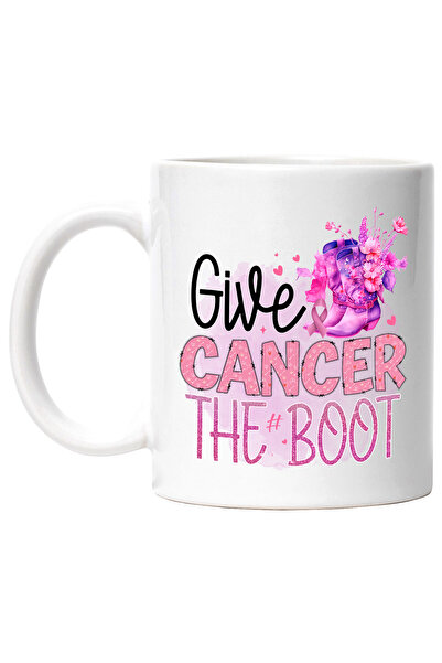StoryGift Romania Cana cu mesajul "Give the boot", cizme, flori, ilustratie, ...