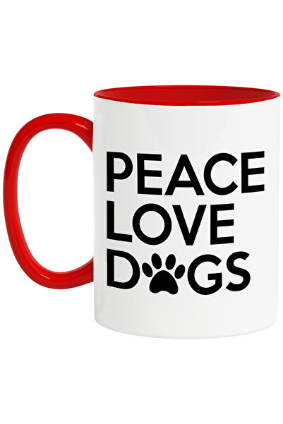 StoryGift Romania Cana pentru iubitorii de caini cu textul "Peace, love, dogs...