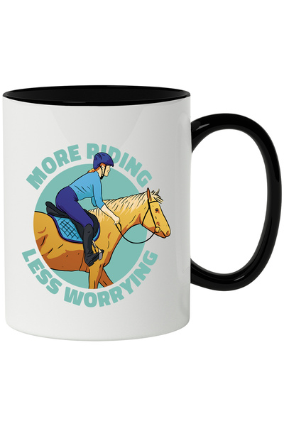 StoryGift Romania Cana Cu Mesaj In Engleza More Riding Less Worrying, Calarie...