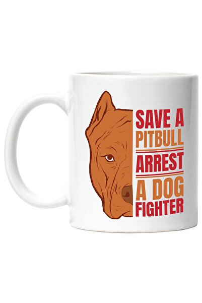 StoryGift Romania Cana Cu Mesaj In Engleza Save A Pitbull Arrest A Dog Fighte...