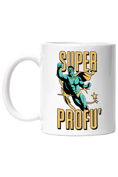 StoryGift Romania Cana Super profu' super erou in educatie scoala, 330ml, Cer...