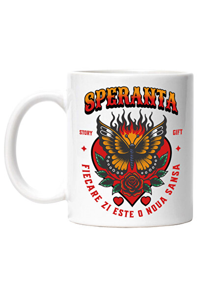 StoryGift Romania Cana Fluture - Speranta, Fiecare Zi Este o Noua Sansa, 330m...