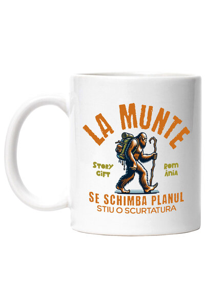 StoryGift Romania Cana cu Animal Salbatic Bigfoot Cu Rucsac Text Se Schimba P...