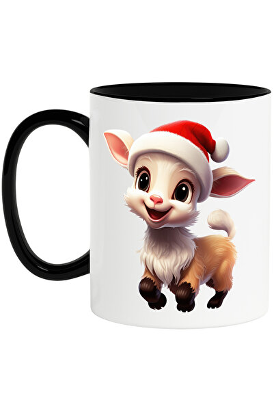 StoryGift Romania Cana cu un ied vesel care poarta o caciula de Craciun | fer...