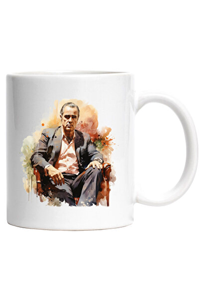 StoryGift Romania Cana Cu Don Vito Corleone, Nasul, Personaj Faimos, Multicolor 330 ml, Ceramica c, Cu Maner Alb