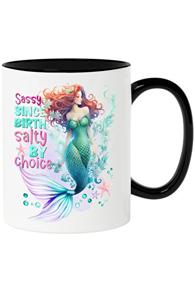 StoryGift Romania Cana cu sirena cu mesajul "Sassy since birth, salty by choi...