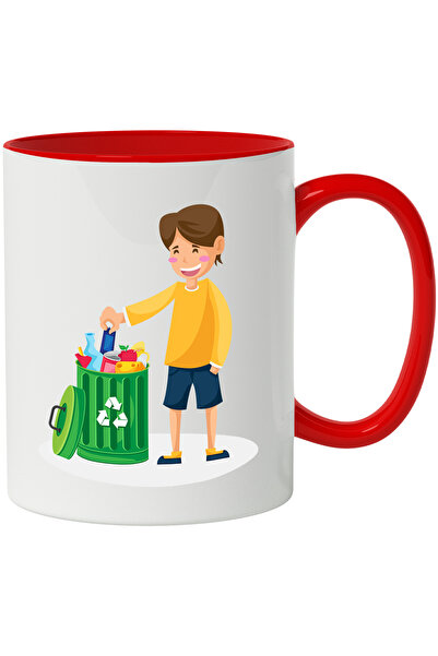 StoryGift Romania Cana Cu Copil, Reciclare, Gunoi, Eco, Multicolor 330 ml, Ce...