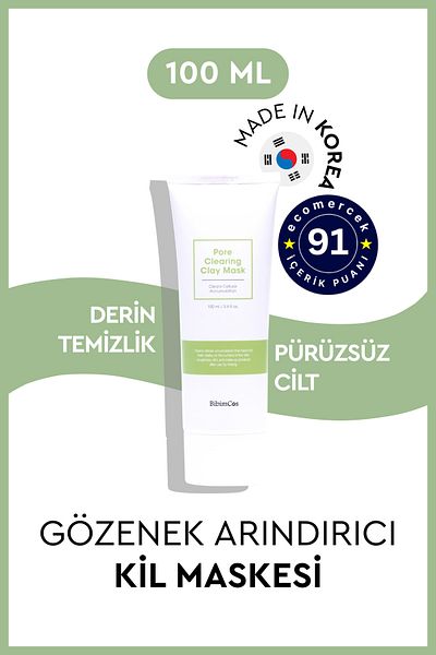 Bibimcos Porenreinigende Tonmaske 100 ml – Tonmaske speziell für die Porenreinigung