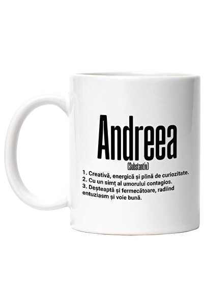 StoryGift Romania Cana Cu Numele Andreea, si Mesaj Motivational, Creativa, De...