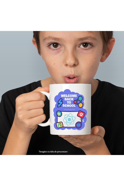 StoryGift Romania Cana Cu Text in Engleza Welcome Back to School, Scoala, Ele...