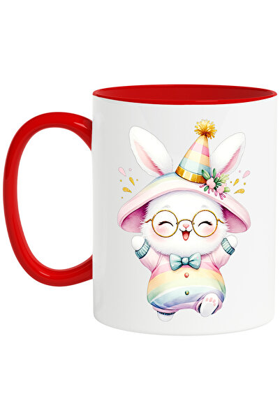 StoryGift Romania Cana cu un iepuras alb care alearga | fericit | vesel | ilu...