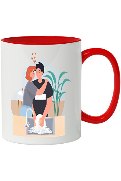 StoryGift Romania Cana Cu Sarut, Cuplu, Vase, Chiuveta, Iubire, Multicolor 33...