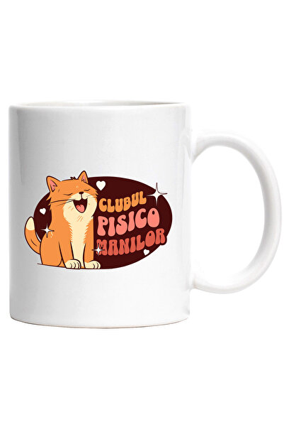 StoryGift Romania Cana Clubul Pisicomanilor pisica galbena cascand motan, 330...