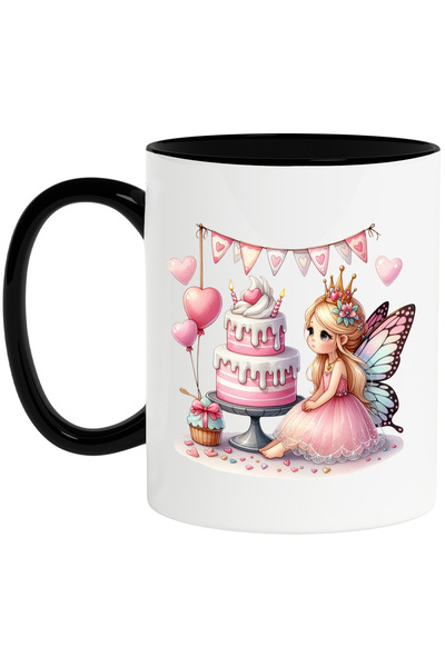 StoryGift Romania Cana cu o fetita dragalasa | zana | aripi de fluture | inim...