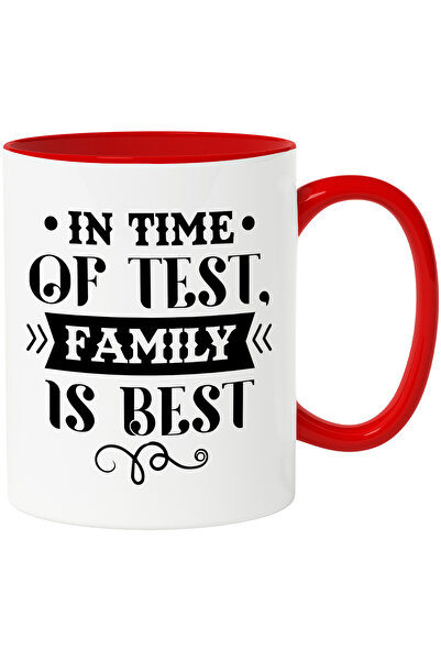 StoryGift Romania Cana cu mesajul "In vremuri de test, familia e cea mai buna" - suport cu Maner R, Cu Maner Rosu