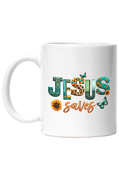 StoryGift Romania Cana cu mesajul "Jesus saves", religie, ilustratie, credint...