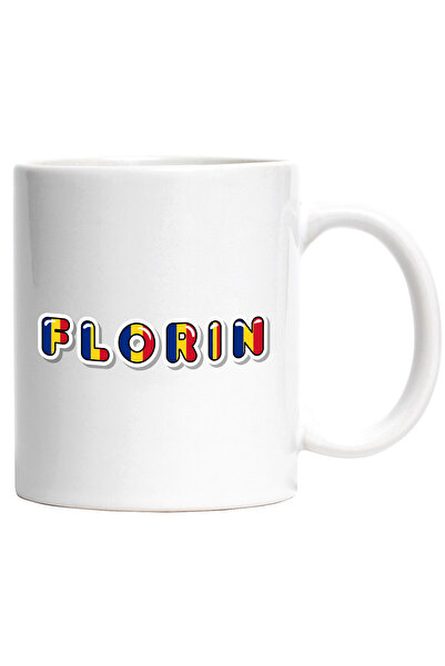 StoryGift Romania Cana Cu Numele Florin, Romania, Suporter, Steagul Romaniei,...