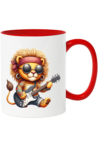 StoryGift Romania Cana cu un leu tatuat care canta la chitara | ilustratie | ...