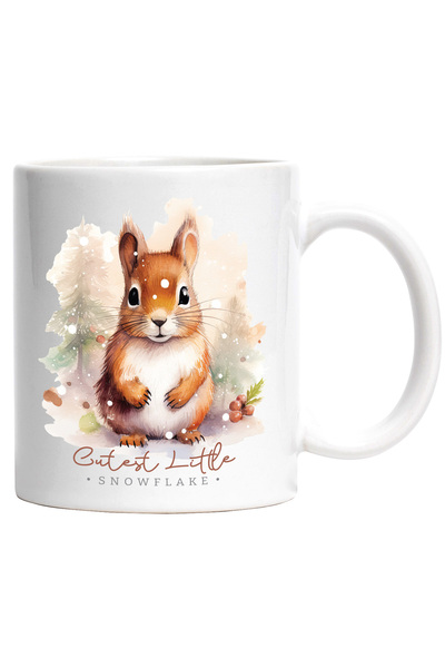 StoryGift Romania Cana cu o veverita cu mesajul "Cutest Little Snowflake", Cr...