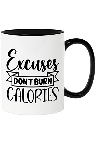 StoryGift Romania Cana cu text in engleza "Excuses don't burn calories" - scu...