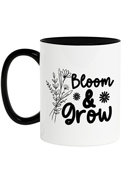 StoryGift Romania Cana cu ilustratie afisand niste floricele si mesajul "Bloo...