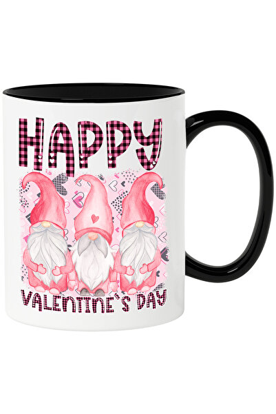 StoryGift Romania Cana cu pitici cu barbi lungi cu mesajul "Happy Valentine's...