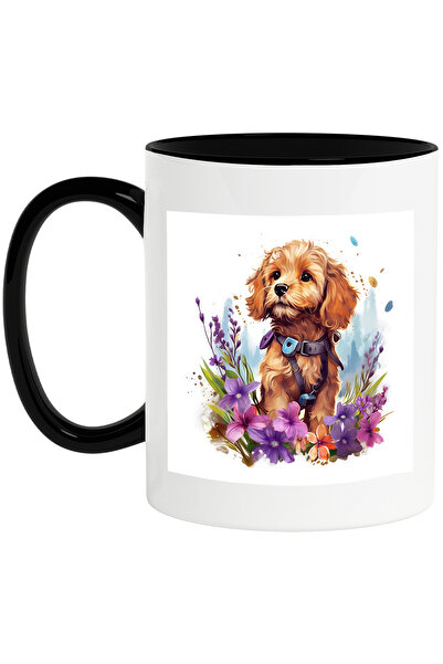 StoryGift Romania Cana cu un catel blanos in natura, ilustratie, afara, flori...