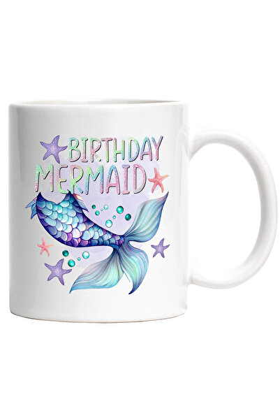 StoryGift Romania Cana cu o coada de sirena cu mesajul "Birthday Mermaid", ba...