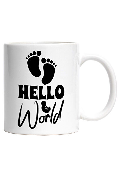 StoryGift Romania Cana cu un bebelus si textul "Buna, lume" - copilas grija c...