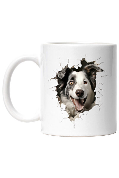 StoryGift Romania Cana cu un caine jucaus care scoate capul prin zid, ilustra...