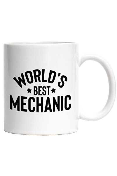 StoryGift Romania Cana pentru cel mai bun mecanic din lume cu Maner Alb, Cu M...