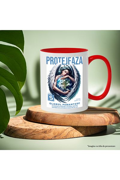 StoryGift Romania Protect the Globe Mug - Angel, Climate Change, 330ml, Ceramic with, With, STG.