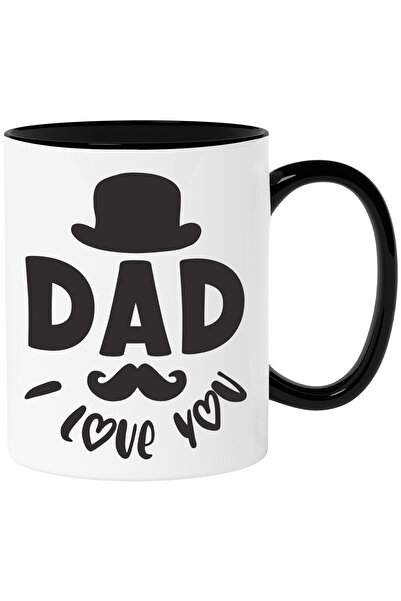 StoryGift Romania Cana cu Textul Dad I Love You, Tata Te Iubesc, Palarie si M...